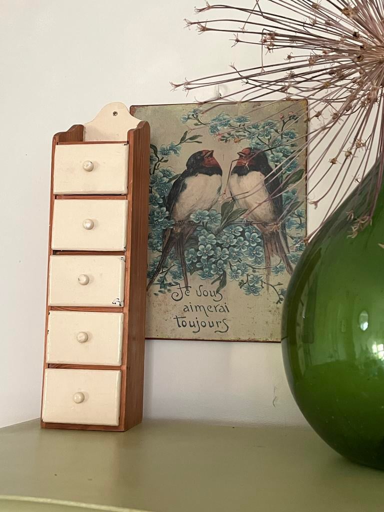 Klein kruidenkastje / grutterskastje met lades, Ophalen of Verzenden