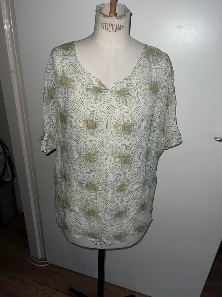 Caliban blouse pauw, Ophalen of Verzenden, Zo goed als nieuw, Maat 38/40 (M), Korte mouw
