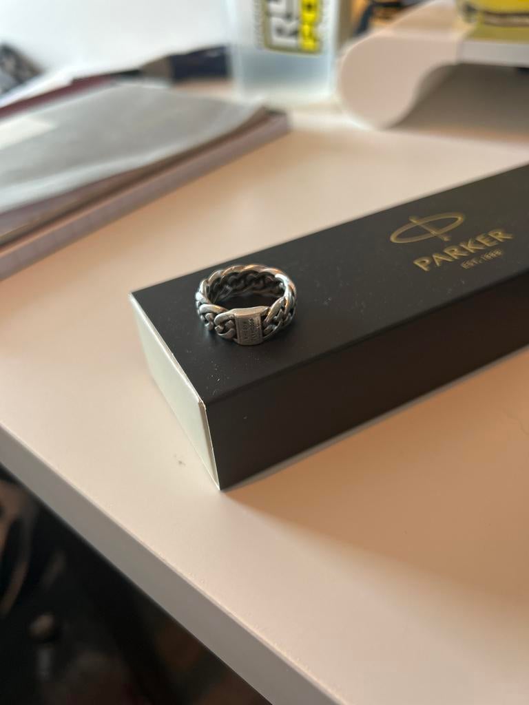 Budda to buddha ring maat 18, Gebruikt, IJzer of Staal, Ophalen of Verzenden, 17 tot 18