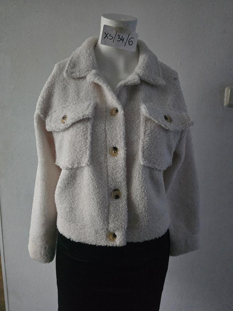 Shein jas maat XS/34, Beige, Ophalen of Verzenden, Zo goed als nieuw, Maat 34 (XS) of kleiner