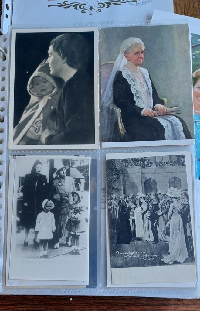 Verzameling van 400 ansichtkaarten koningshuis Emma -Juliana, Ophalen, Gebruikt, Kaart, Foto of Prent