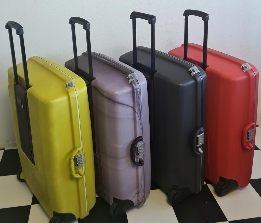 Samsonite Grote koffer Cijfer slot adres label Hardcase, Wieltjes, Hard kunststof, Ophalen of Verzenden, Zo goed als nieuw