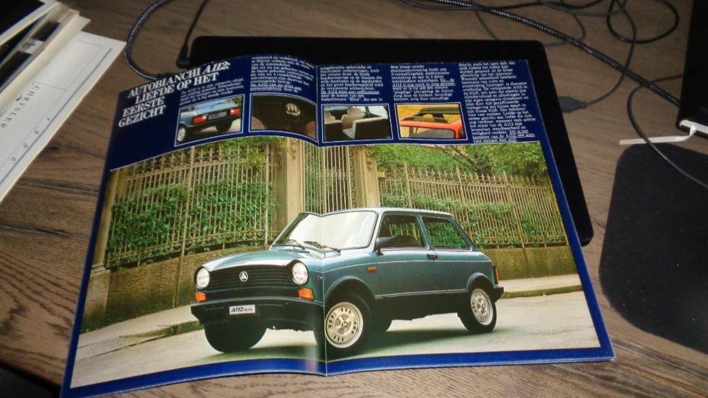 Folder AUTOBIANCHI  A112, Verzenden, Zo goed als nieuw, Overige merken