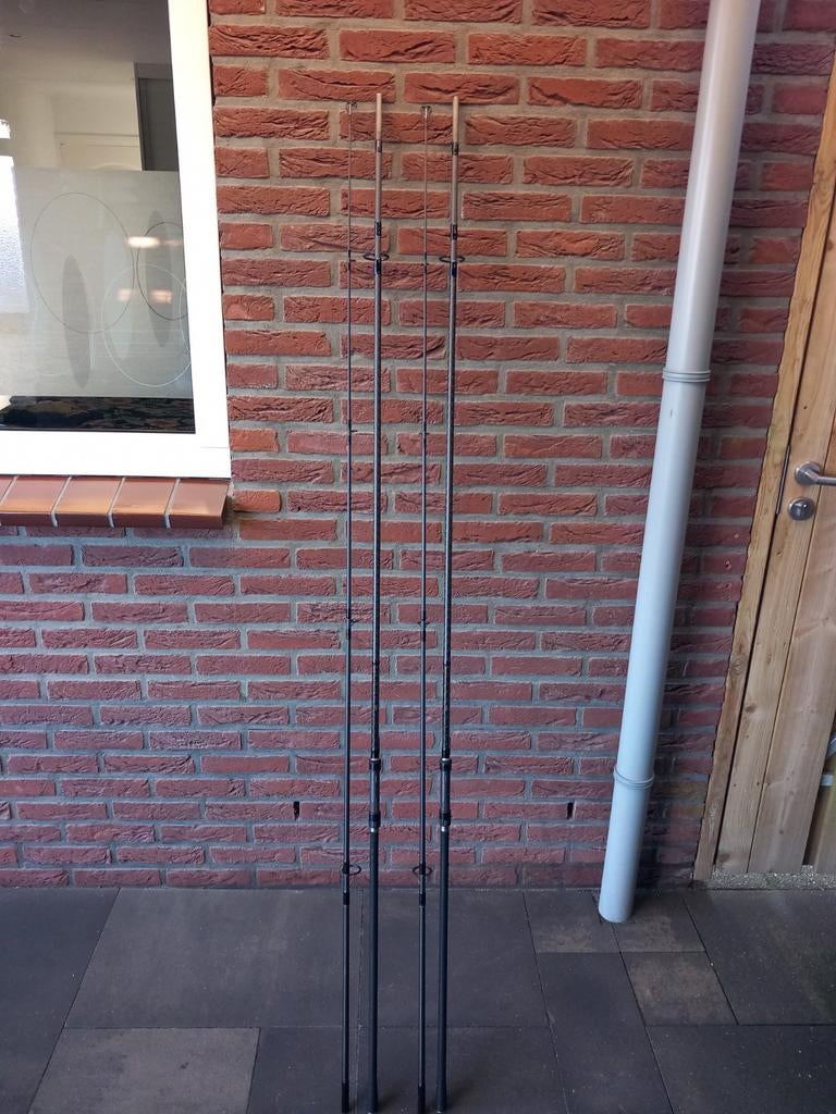 2 Schitterende 12ft Shimano TX4 Karperhengels met molens., Watersport en Boten, Hengelsport | Karpervissen, Ophalen, Zo goed als nieuw