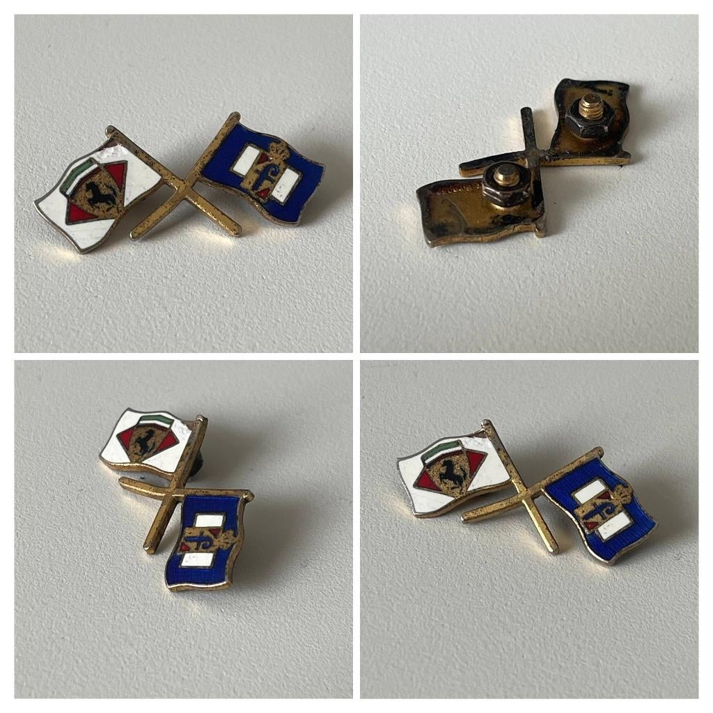 Ferrari Embleem  vlaggentjes Pininfarina  512, 430, 360, 550, Ophalen of Verzenden, Gebruikt