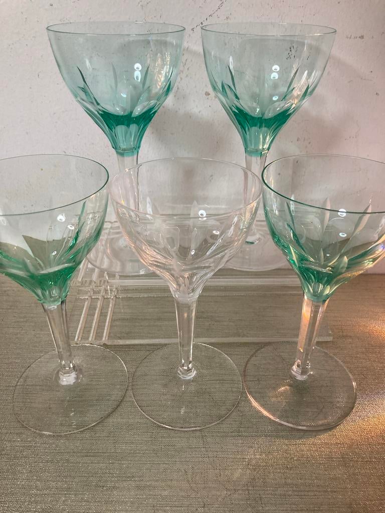 Kristal Unie Jivo Portglazen (1953) - Set van 5, Ophalen of Verzenden