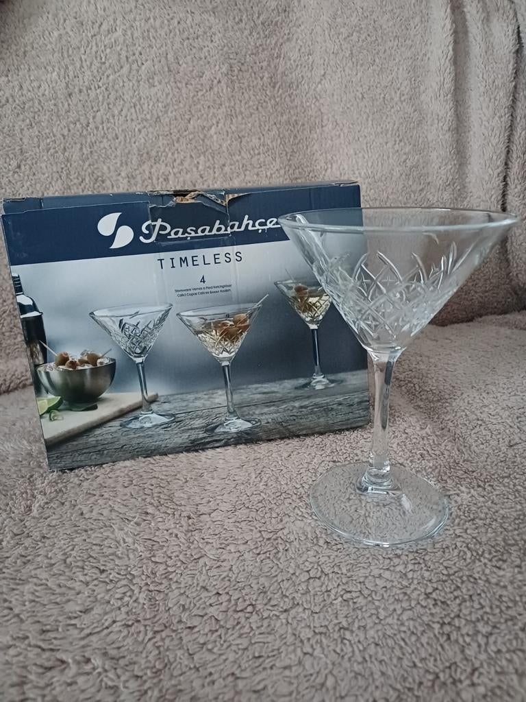 Martini Glazen - Set van 4, Glas of Glazen, Nieuw, Ophalen of Verzenden, Glas