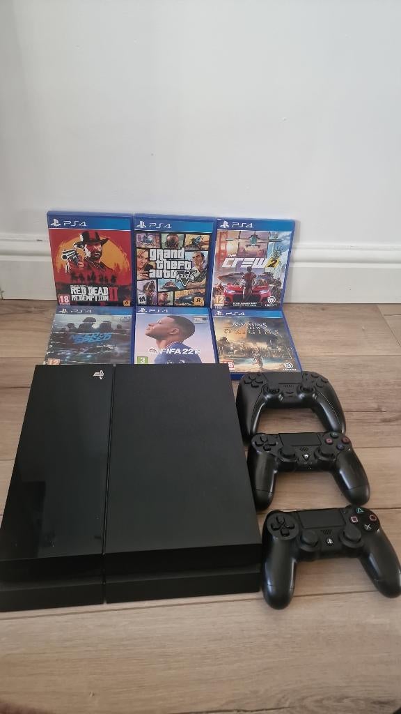 Playstation 4 met 3 controllers en 6 spellen!, Ophalen, Zo goed als nieuw, Met harde schijf, Pro