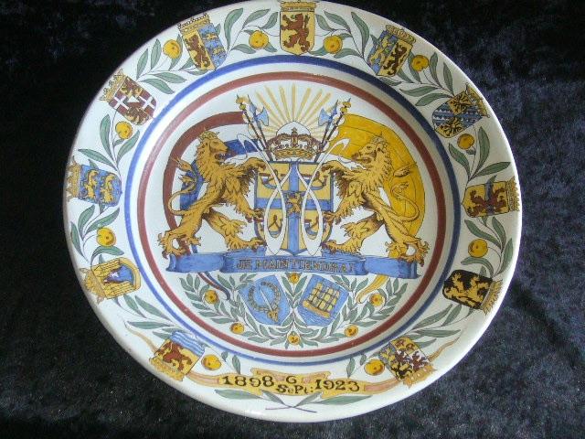 Wilhelmina Wandbord 6 September 1898-1923 Oud Delft Nijmegen, Ophalen