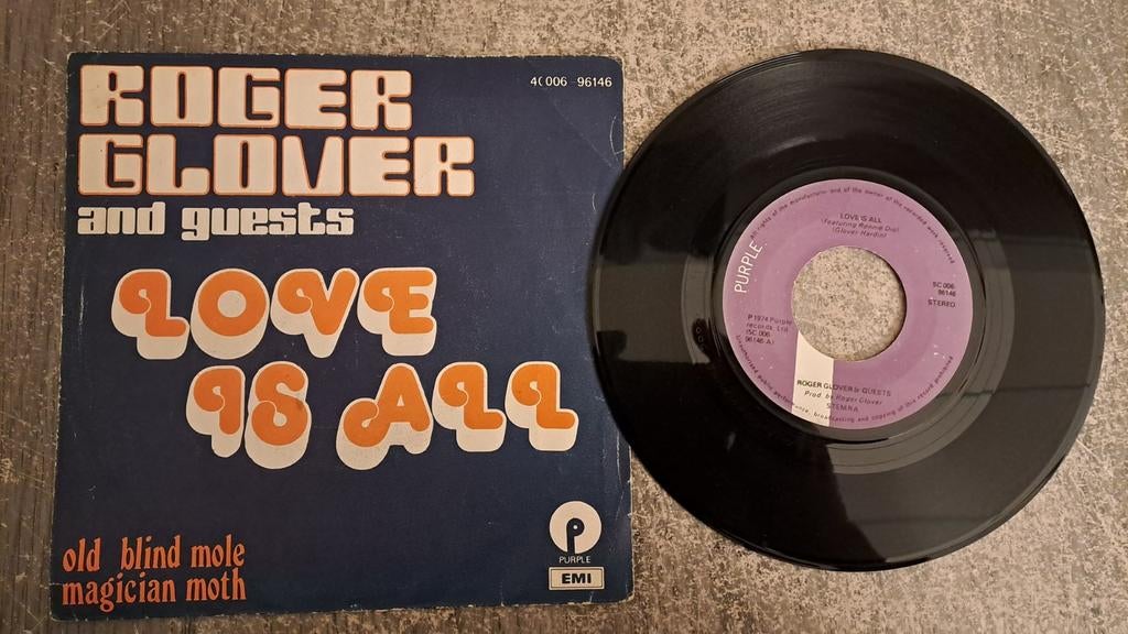 Roger glover and guests - love is all, Gebruikt, 7 inch, Single, Ophalen of Verzenden