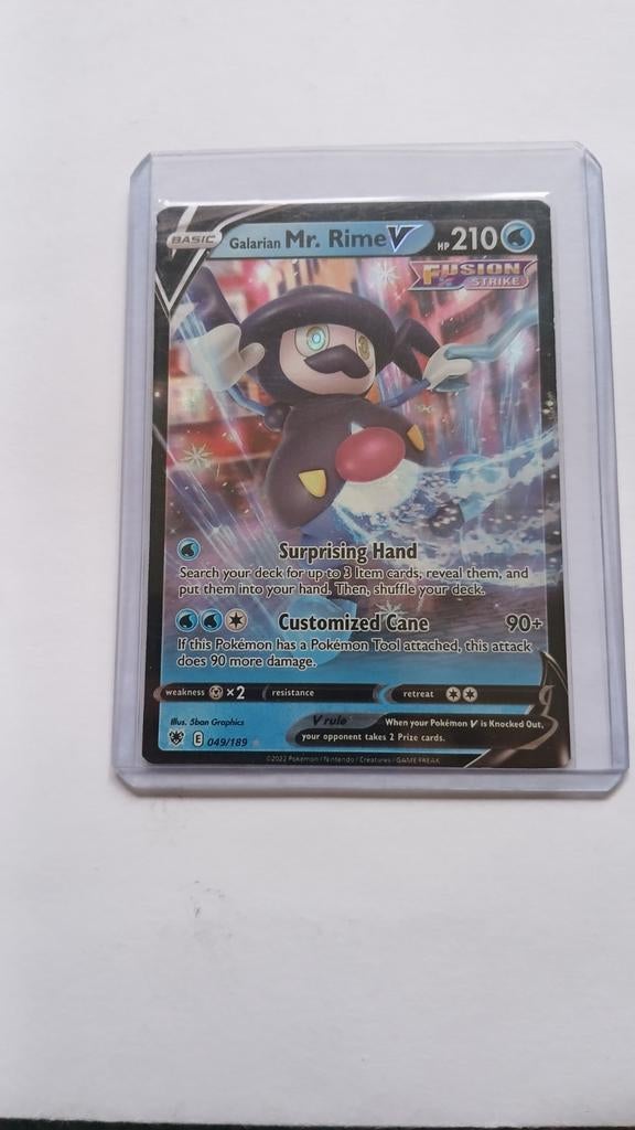 Pokémon Galarian Mr. Rime V 049/189, Ophalen of Verzenden, Zo goed als nieuw, Losse kaart