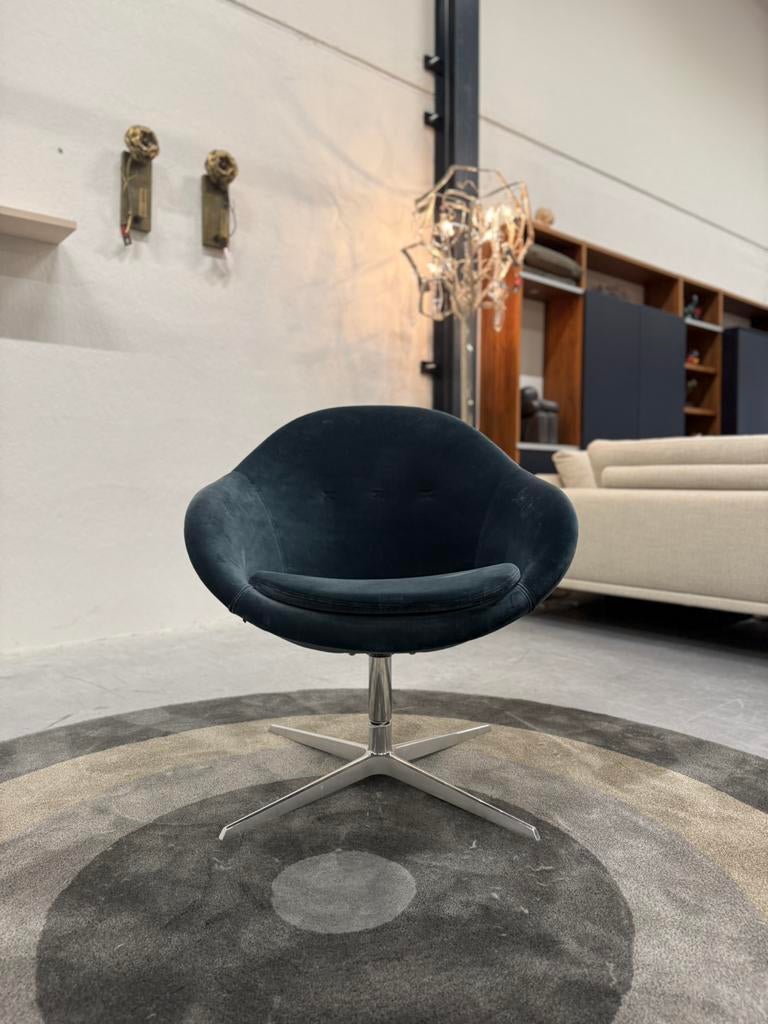 Showmodel Varier Kokon club Draai fauteuil Velour Stoel, Nieuw, 75 tot 100 cm, Varier, Stof