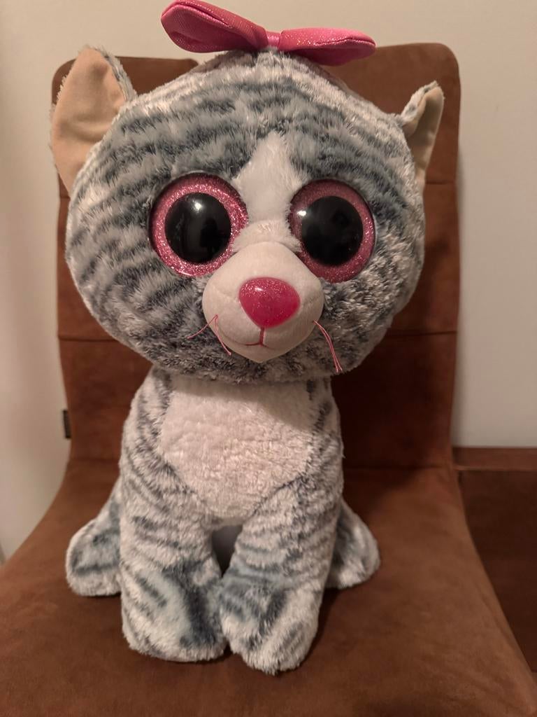 Ty Beanie Boo XL Kiki Kat - 42 cm, Ophalen of Verzenden, Gebruikt