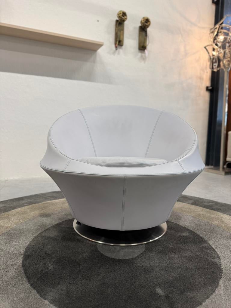 Nieuwstaat Leolux Ophelia Draaifauteuil Bimardo leer Stoel, Huis en Inrichting, Fauteuils, Leolux, Nieuw, Leer, Ophalen of Verzenden