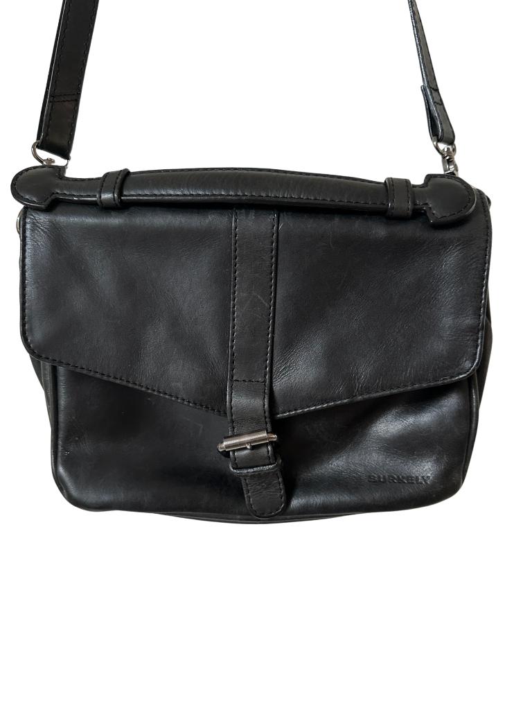 Burkely schoudertas, Zwart, Ophalen of Verzenden, Leer
