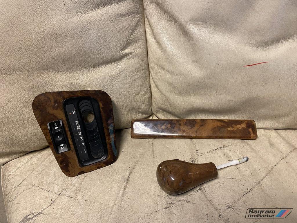 Bmw E36 houten inleg delen set hout  automaat pook 3-serie m, Ophalen of Verzenden, Gebruikt, BMW