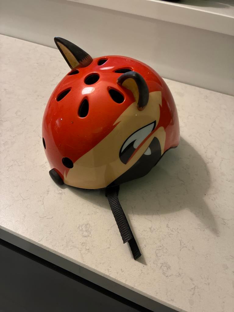 Leuke kinderfietshelm met vossen design, Ophalen of Verzenden, Zo goed als nieuw, Overige maten, Jongen of Meisje