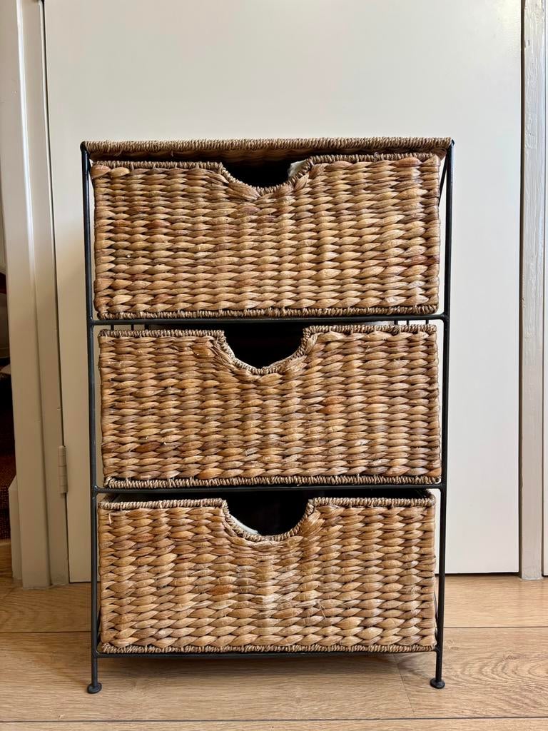 Rieten Ladekastje, Huis en Inrichting, Kasten | Ladekasten, Ophalen, Overige materialen, Minder dan 50 cm, Gebruikt