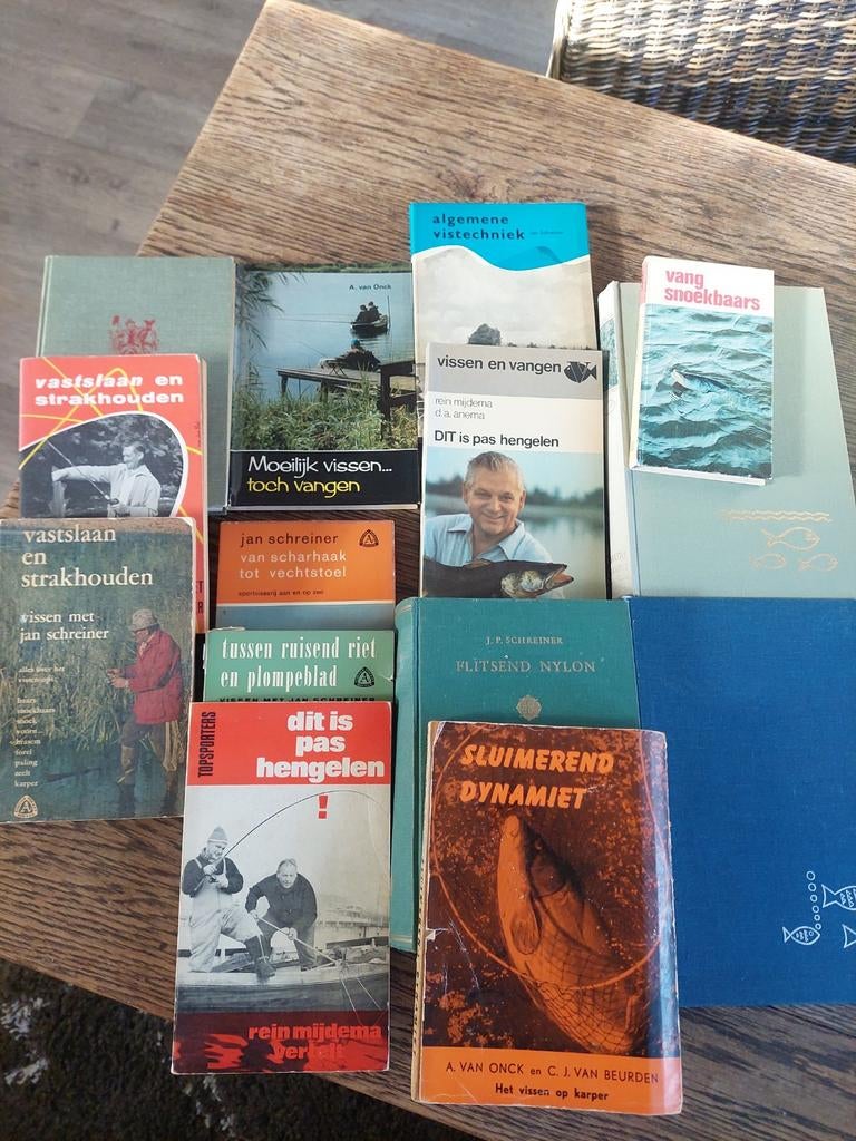 Oude vis boeken, sportvissen Jan Schreiner,  R. Meidema, Watersport en Boten, Hengelsport | Algemeen, Verzenden, Gebruikt, Boek of Tijdschrift