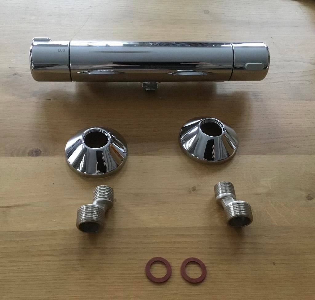 Hansa douchethermostaat chrome gebruikt hartafstand 15 cm., Ophalen of Verzenden, Gebruikt, Kraan