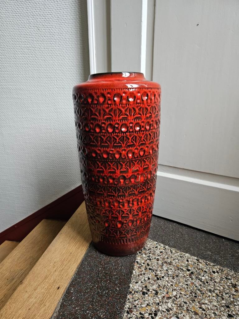 Nieuwstaat West Germany vaas vintage, Huis en Inrichting, Woonaccessoires | Vazen, Overige kleuren, 50 tot 75 cm, Aardewerk of Porselein