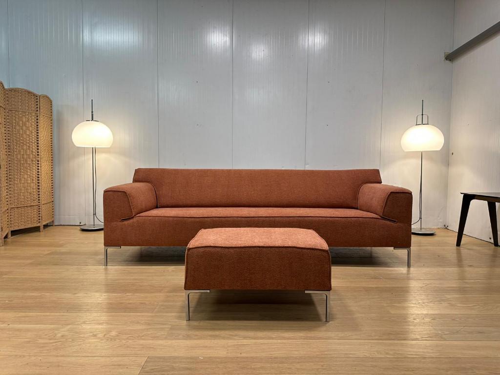 NIEUW geherstoffeerd Design on Stock Bloq 4-zits + hocker, 250 tot 300 cm, 75 tot 100 cm, Ophalen of Verzenden, Rechte bank