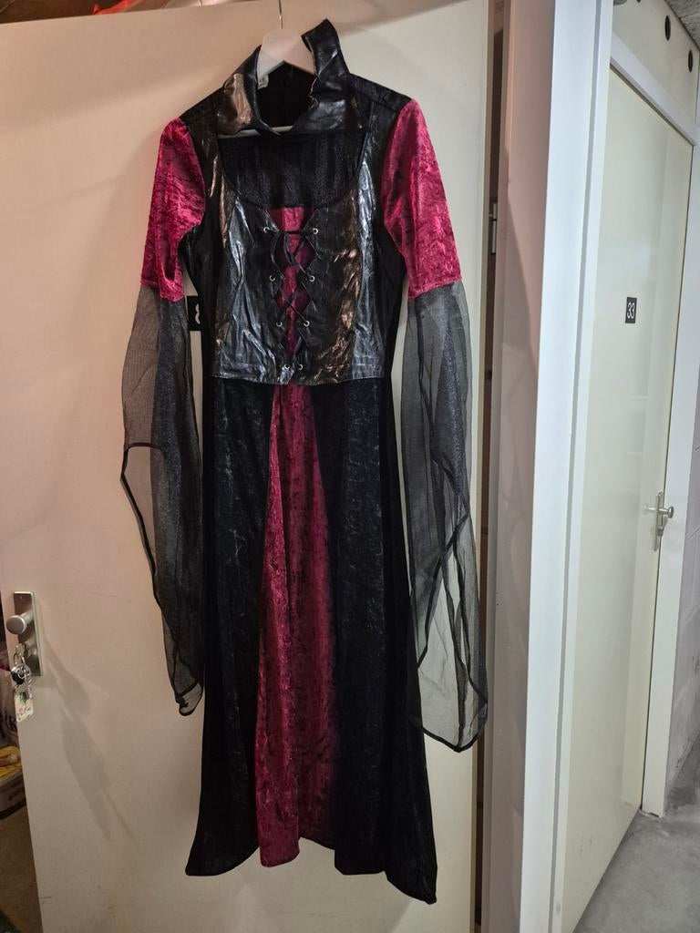 Carnavalskleding - gotic/heksen jurk, Kleding | Dames, Ophalen of Verzenden, Zo goed als nieuw, Maat 38/40 (M), Carnaval