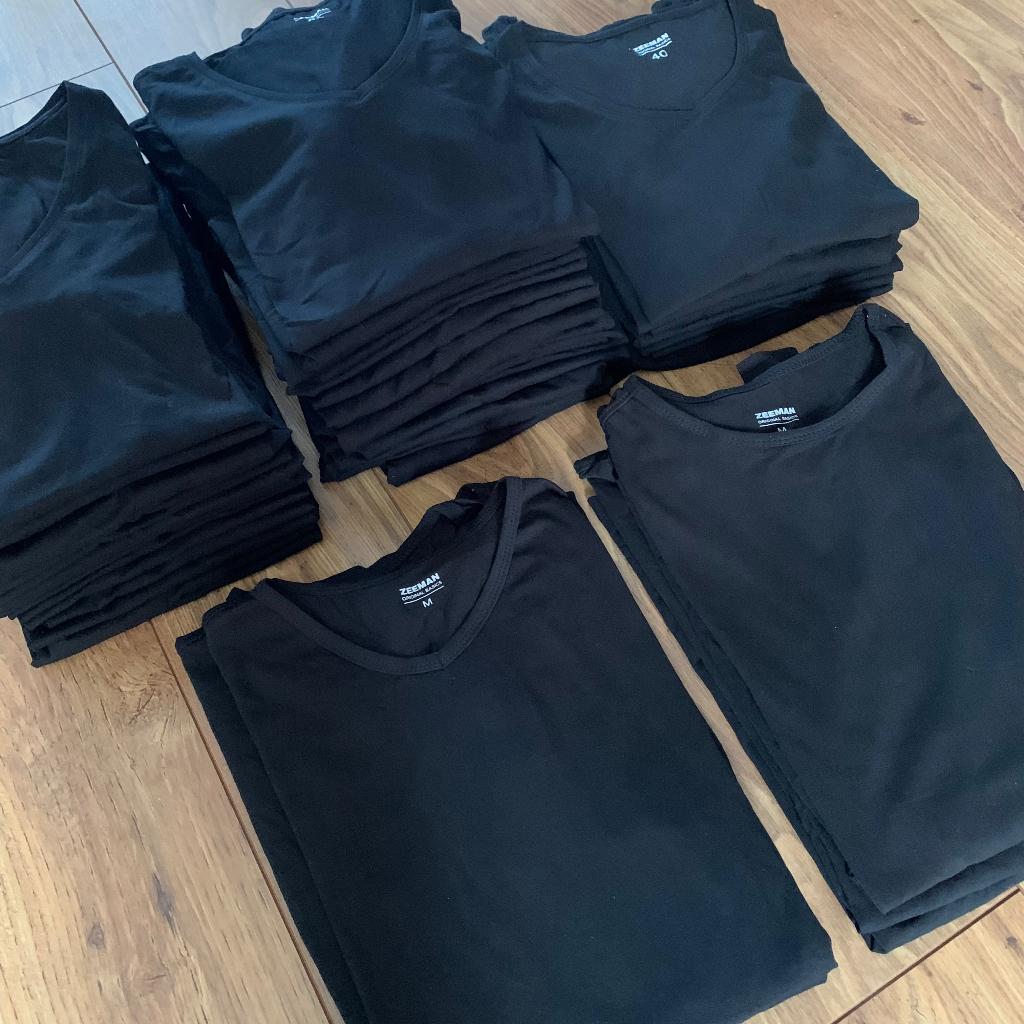 Zwarte dames- en herenshirts, Zeeman, Zwart, Nieuw, Ophalen of Verzenden
