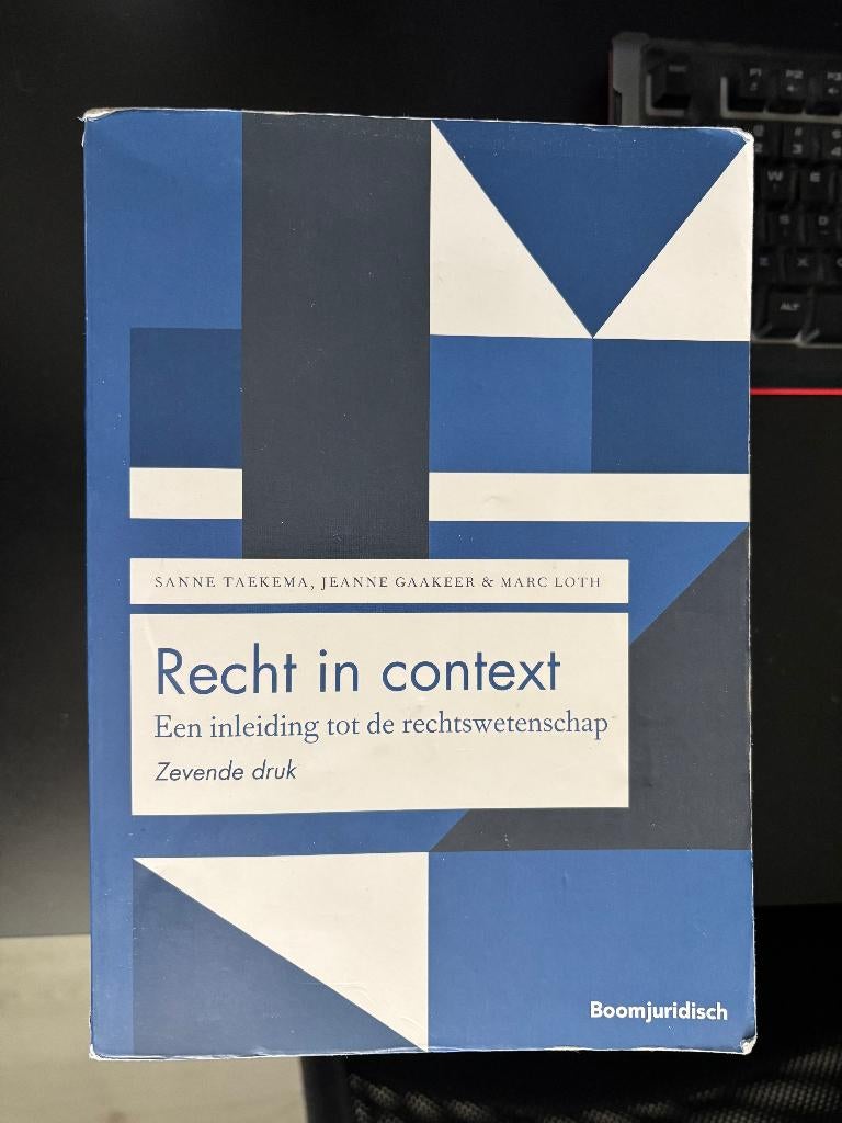 Recht in context, Boeken, Studieboeken en Cursussen, Zo goed als nieuw, WO, Alpha, Ophalen of Verzenden