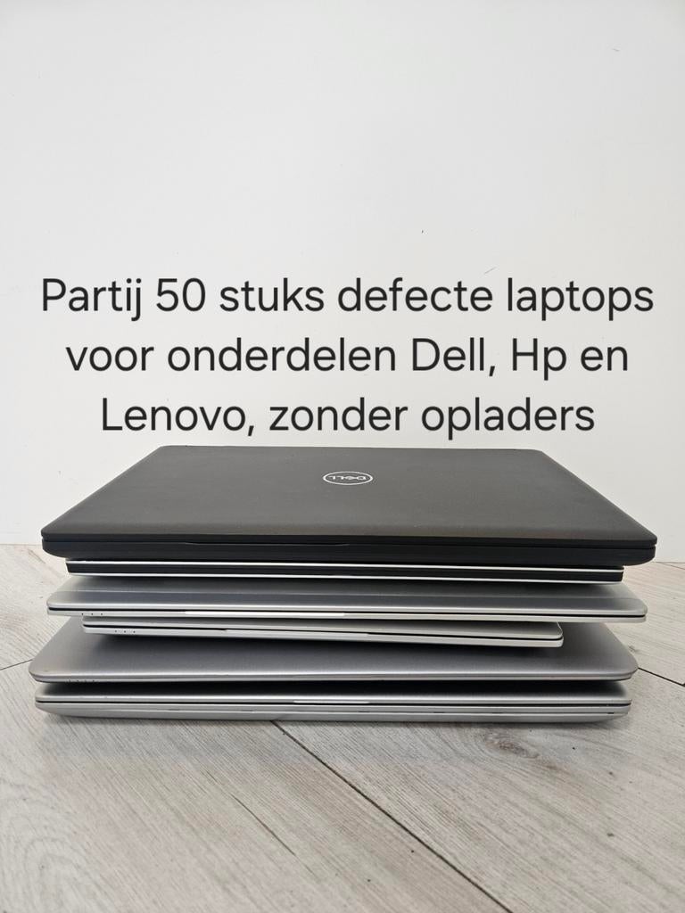 Partij 50 stuks mix laptops 8e generatie defect met ram ssd, Ophalen, Met videokaart, HP, Dell, Lenovo, 8 GB