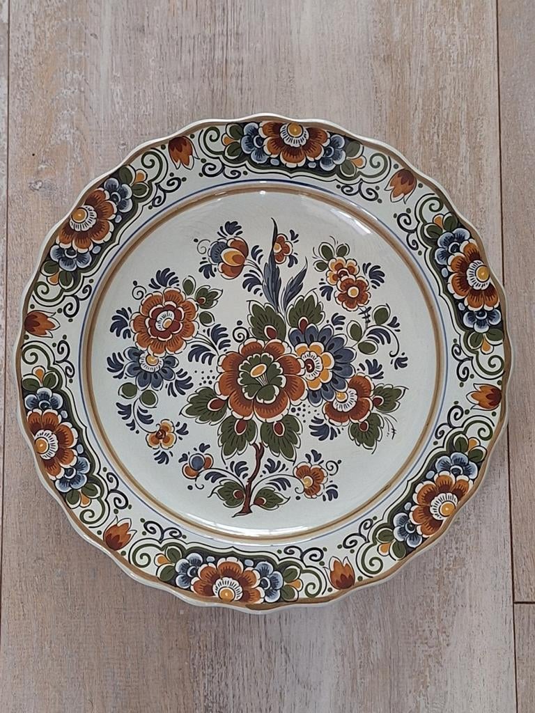 Delfts Polychrome wandbord., Antiek en Kunst, Ophalen of Verzenden