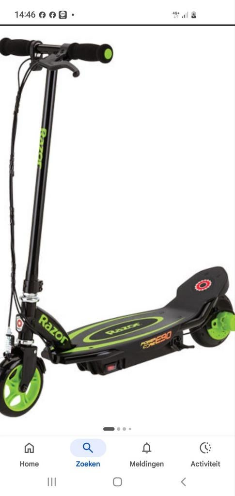 Electrische step Razor elec. Power core e90 green, Fietsen en Brommers, Steps, Ophalen, Zo goed als nieuw, Elektrische step (E-scooter)