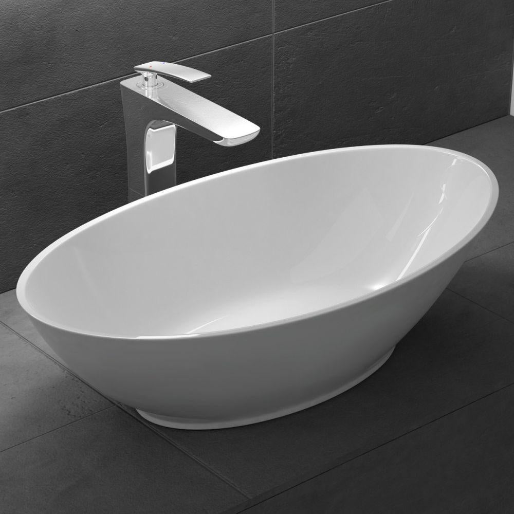 Waskom, wastafel, opzetwastafel, wit, C-807, wit of matwit, Doe-het-zelf en Verbouw, Verzenden, Nieuw, Wastafel