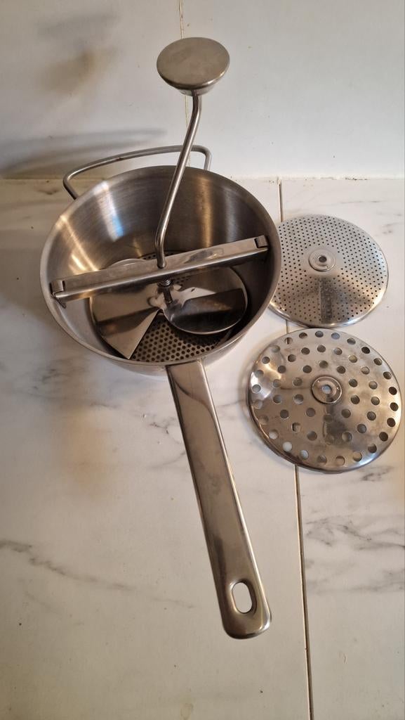 Passeerzeef met 3 inzetstukken, Ophalen of Verzenden, Gebruikt