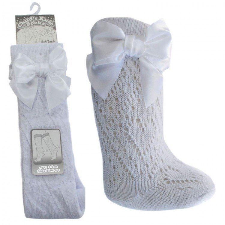 Pelerine kniekousen met grote strik NIEUW 0-2 jaar wit, Ophalen of Verzenden, Nieuw, Meisje, Schoentjes