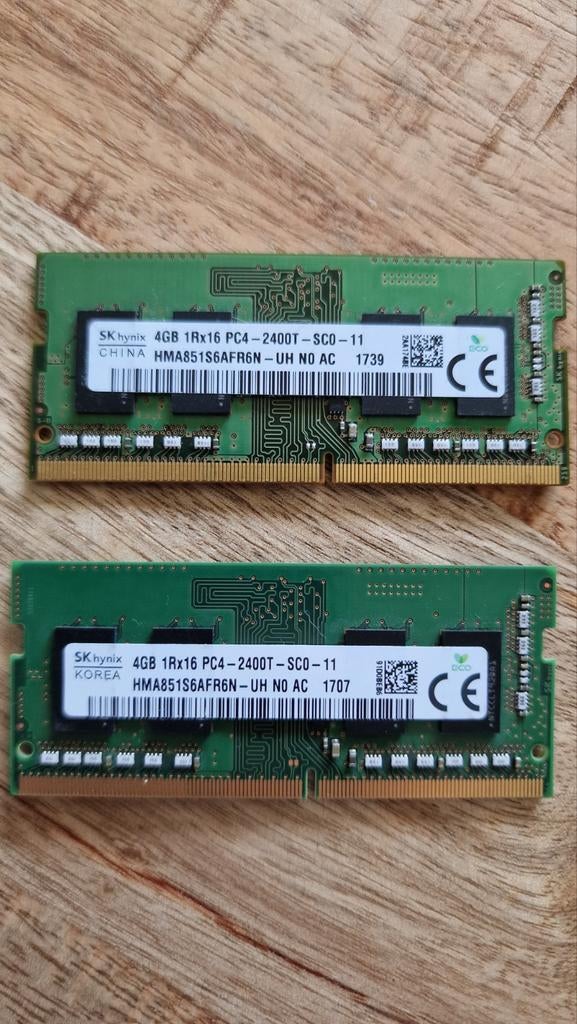 SK Hynix 4GB DDR4 RAM geheugen (2 stuks), Computers en Software, RAM geheugen, Verzenden