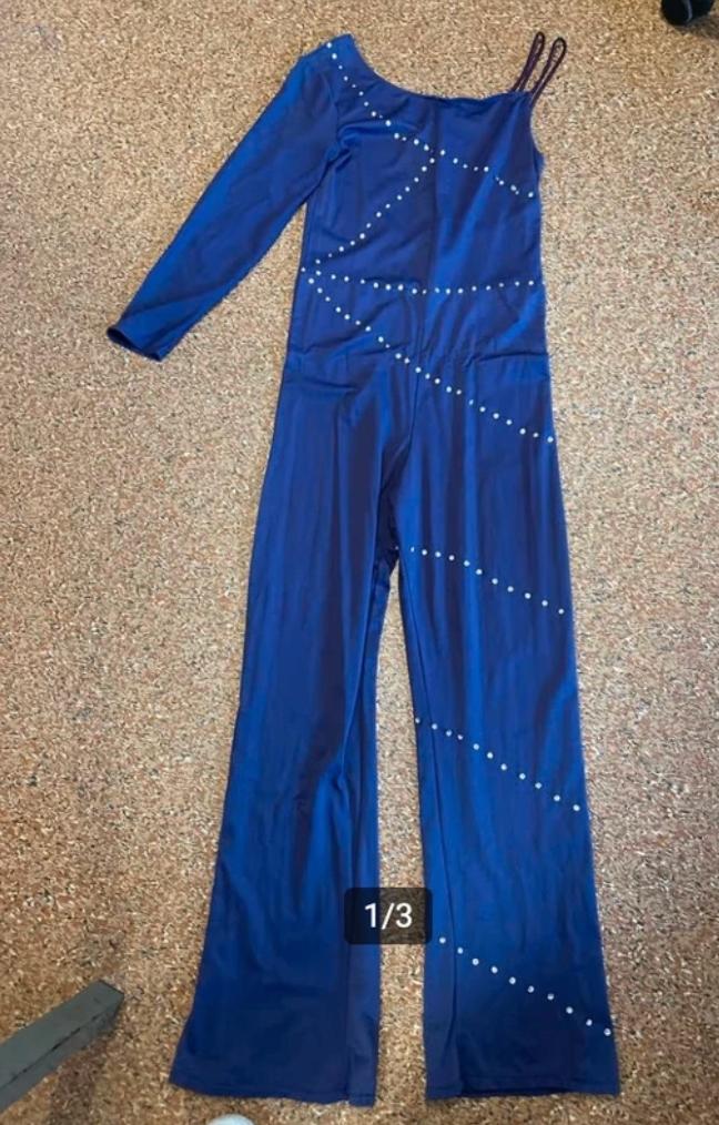 Vintage Turnpakje 80s - Maat S, Kleding | Dames, Jumpsuits, Ophalen of Verzenden, Gedragen, Maat 36 (S), Paars