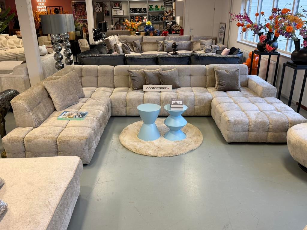 Luxe Velvet Teddy U-bank Yently 250x370x200cm NIEUW - Uniek, Info@oosterbaanwonen.nl, Venus 31 8448CE Heerenveen, Hoekbank, Ophalen of Verzenden