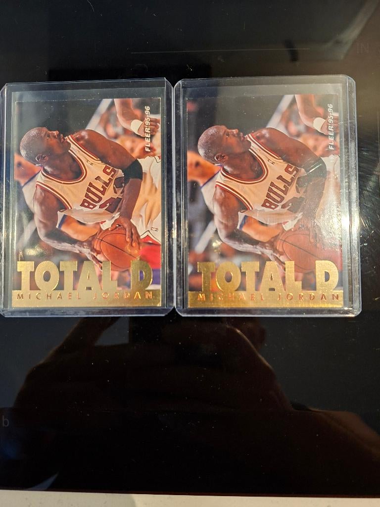 Michael Jordan Fleer 95/96 #200 Basketball card 2x, Verzenden, Zo goed als nieuw, Buitenlandse clubs, Spelerskaart