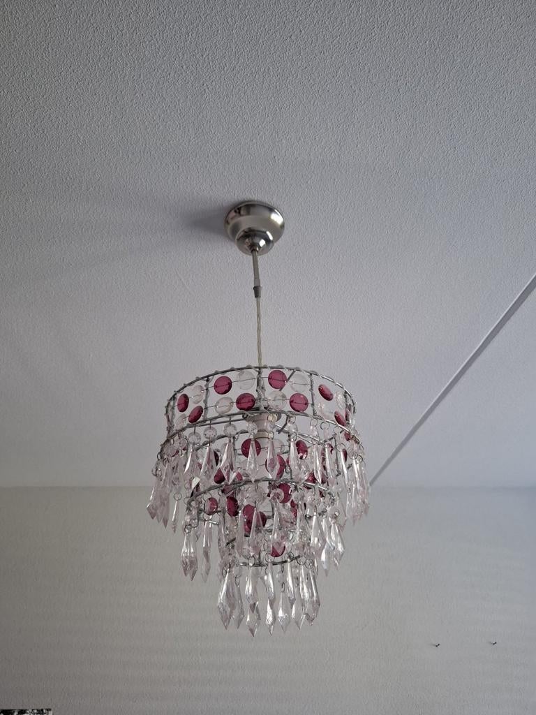 Leuke kroonluchter voor kinderkamer, Ophalen of Verzenden, Gebruikt, Glas, Speels, Klassiek