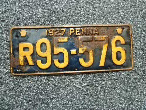 Kentekenplaat Licenseplate Pennsylvania Penna 1927 USA, Verzenden, Gebruikt, Auto's