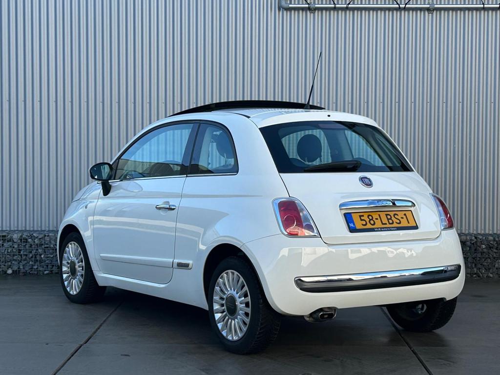 Fiat 500 1.2 Lounge, Panorama dak Automaat, Airco, Euro 5, Gebruikt, 1242 cc, 4 cilinders