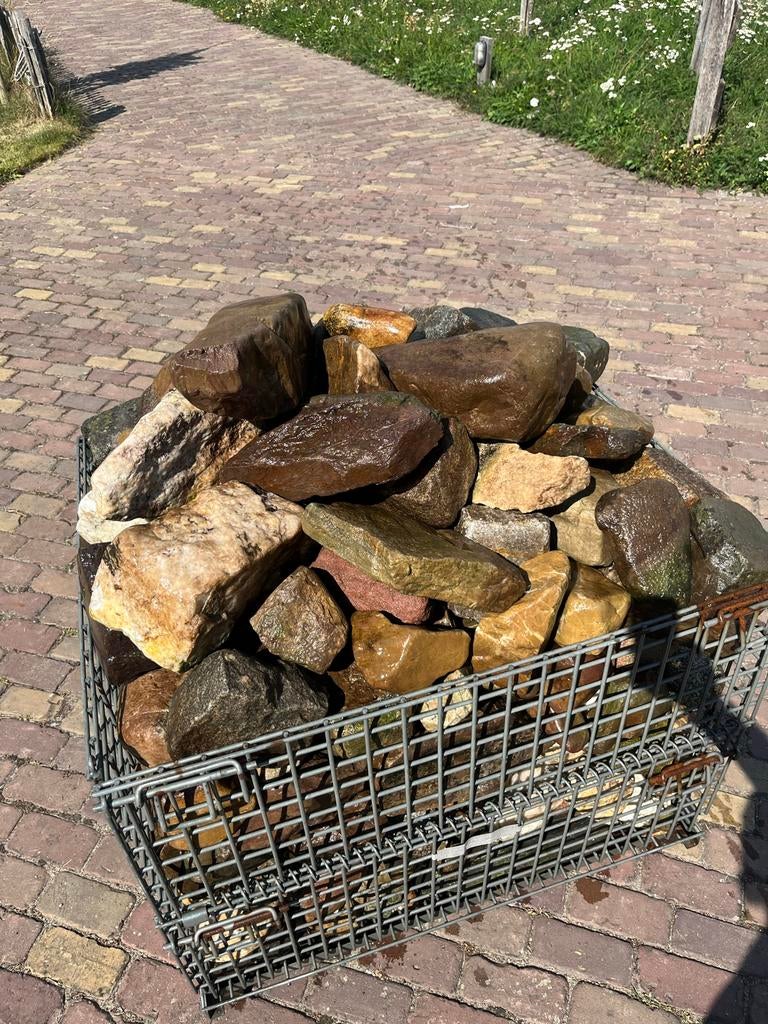 Zwerfkeien diverse maten (15-40 cm) - Mix kleur en vorm, Tuin en Terras, Ophalen, Overige materialen, Gebruikt, Kei