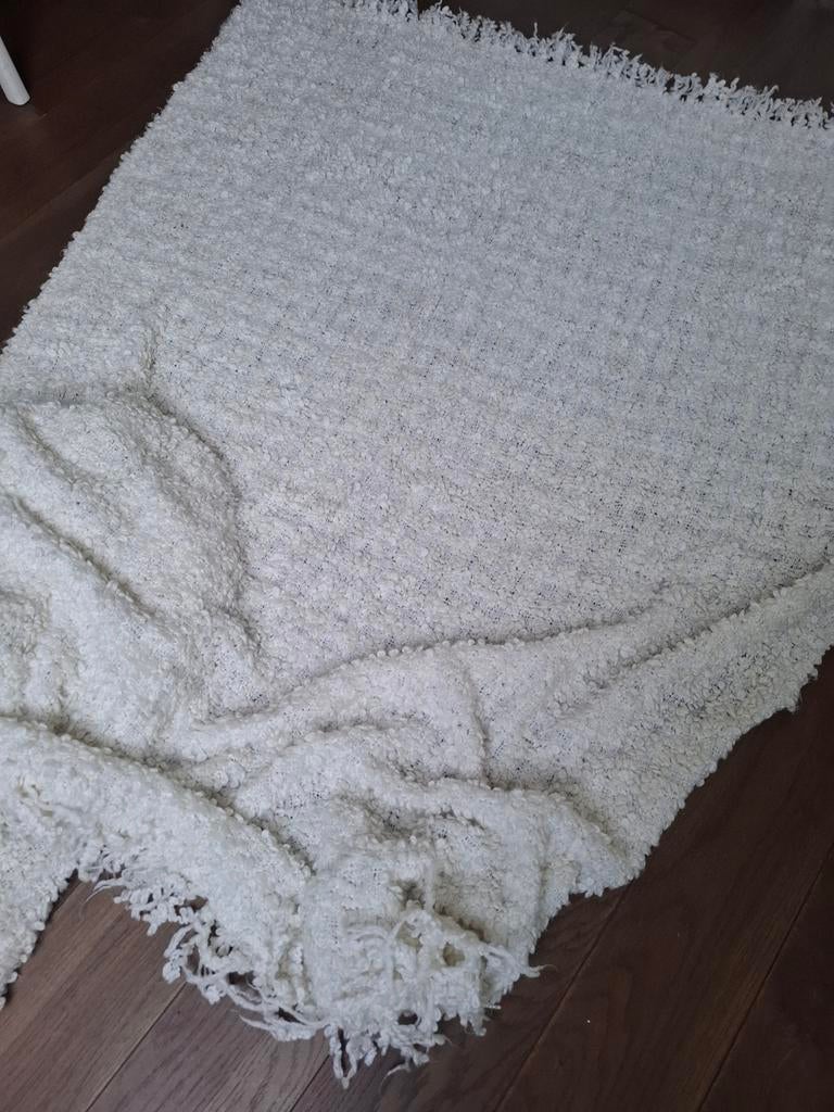 Ikea creme kleur plaid 2stuks, Ophalen, Zo goed als nieuw