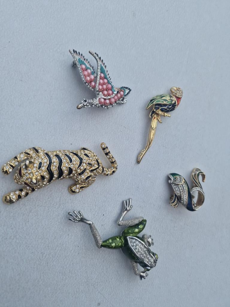 5 vintage grote broche, Ophalen of Verzenden, Zo goed als nieuw, Overige merken