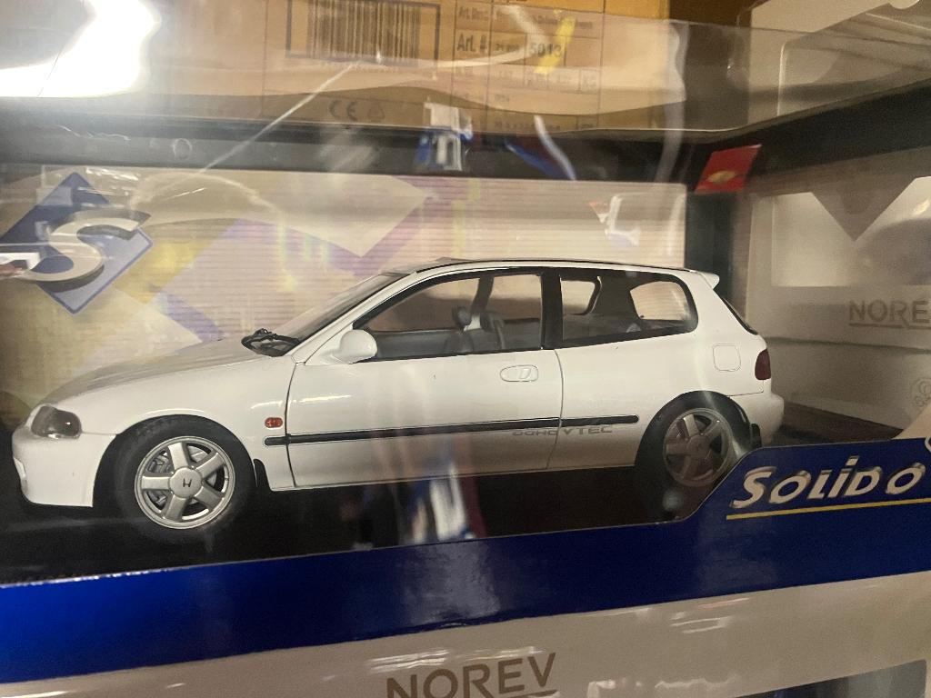 1:18 Solido Honda civic EG6 wit, Auto, Nieuw, ., Solido