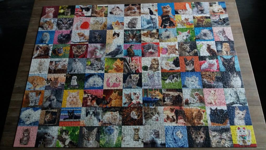 Ravensburger puzzel 99 katten 1500 st helaas zijn er 5 stukj, Ophalen, 500 t/m 1500 stukjes