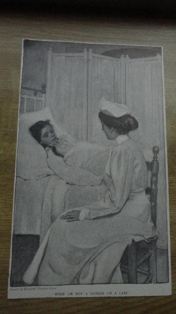 When I am not a number I am a case. Elisabeth Shippen, Gebruikt, Ophalen of Verzenden, Voor 1940, Prent