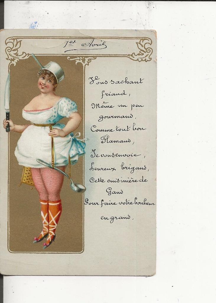 Gent 1 April Sensuele kokkin, Ophalen of Verzenden, Voor 1920, Ongelopen, Zeeland