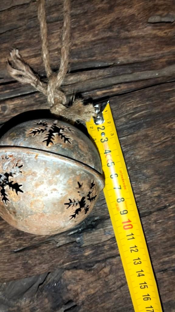 Leuk brocante hanger bal metaal geroest, Antiek en Kunst, Curiosa en Brocante, Ophalen of Verzenden